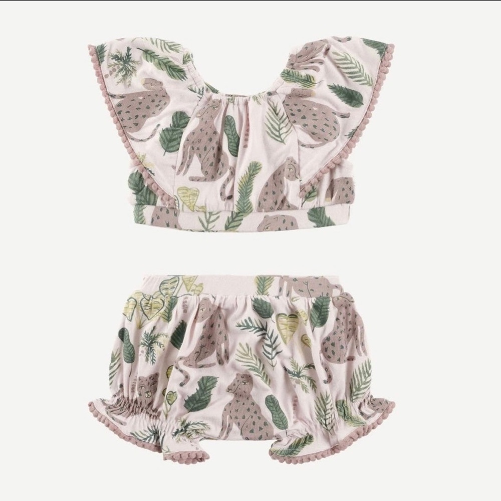 Kate Quinn Pink Leopard Sunsuit